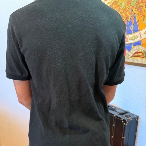 Preowned, PoloRalphLauren, black rugby collar shirt, boys size M (10/12) - Picture 2 of 5